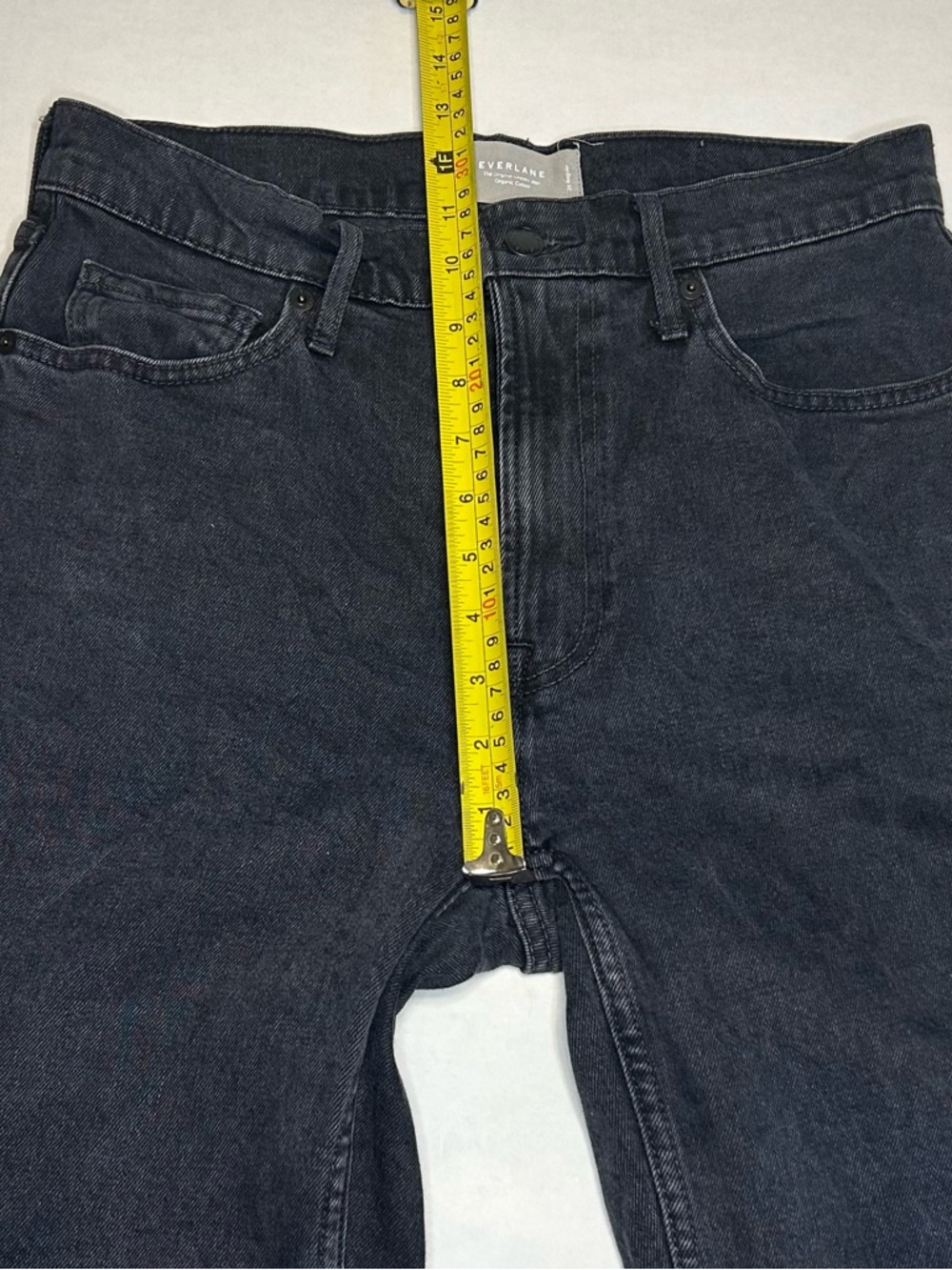 Everlane Charcoal Gray High-Rise Straight Jeans Size 28 - Picture 9 of 10